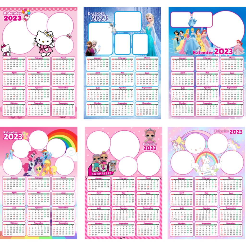 

Kalender Lucu tanggalan karakter kalender anak