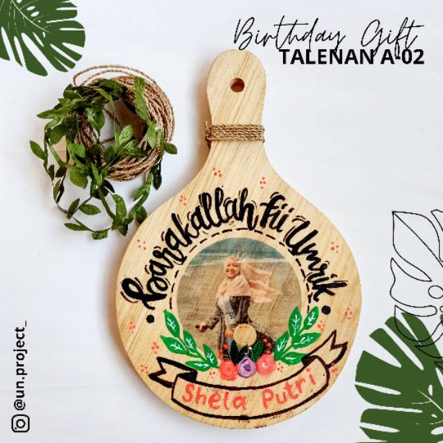 Kado Ulang Tahun- Talenan Lukis+Foto/Siluet . kado ulang tahun/wisuda/nikahan unik