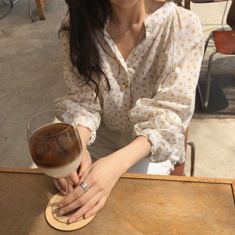 blouse import korean / atasan bunga flower floral garden atasan blouse korea bangkok vintage import