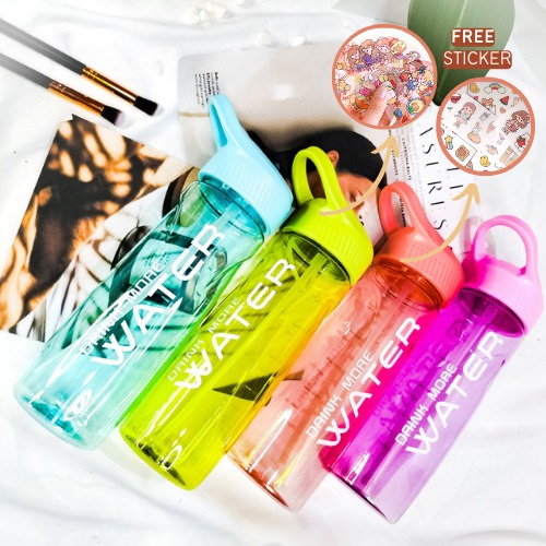 BEST SELLER!!! BPA FREE Free StickerBotol Minum DRINK MORE WATER