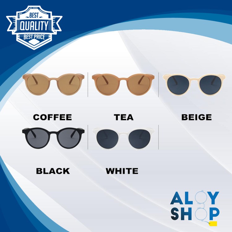 PL-H007 &quot;PROMO&quot; Korean INS Hot Fashion Bulat Mata Kucing Kacamata Hitam Wanita/Pria Sunglasses MK01