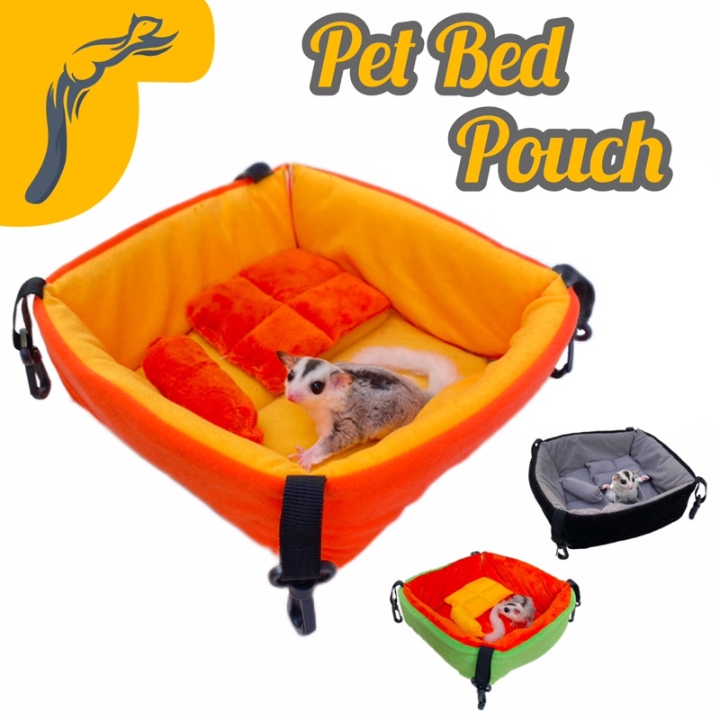 BED SET SUGAR GLIDER SLEEPING POUCH SUGAR GLIDER KASUR SUGAR GLIDER BANTAL GULING SUGAR GLIDER SLEEPING POUCH HAMSTER TUPAI POUCH SG