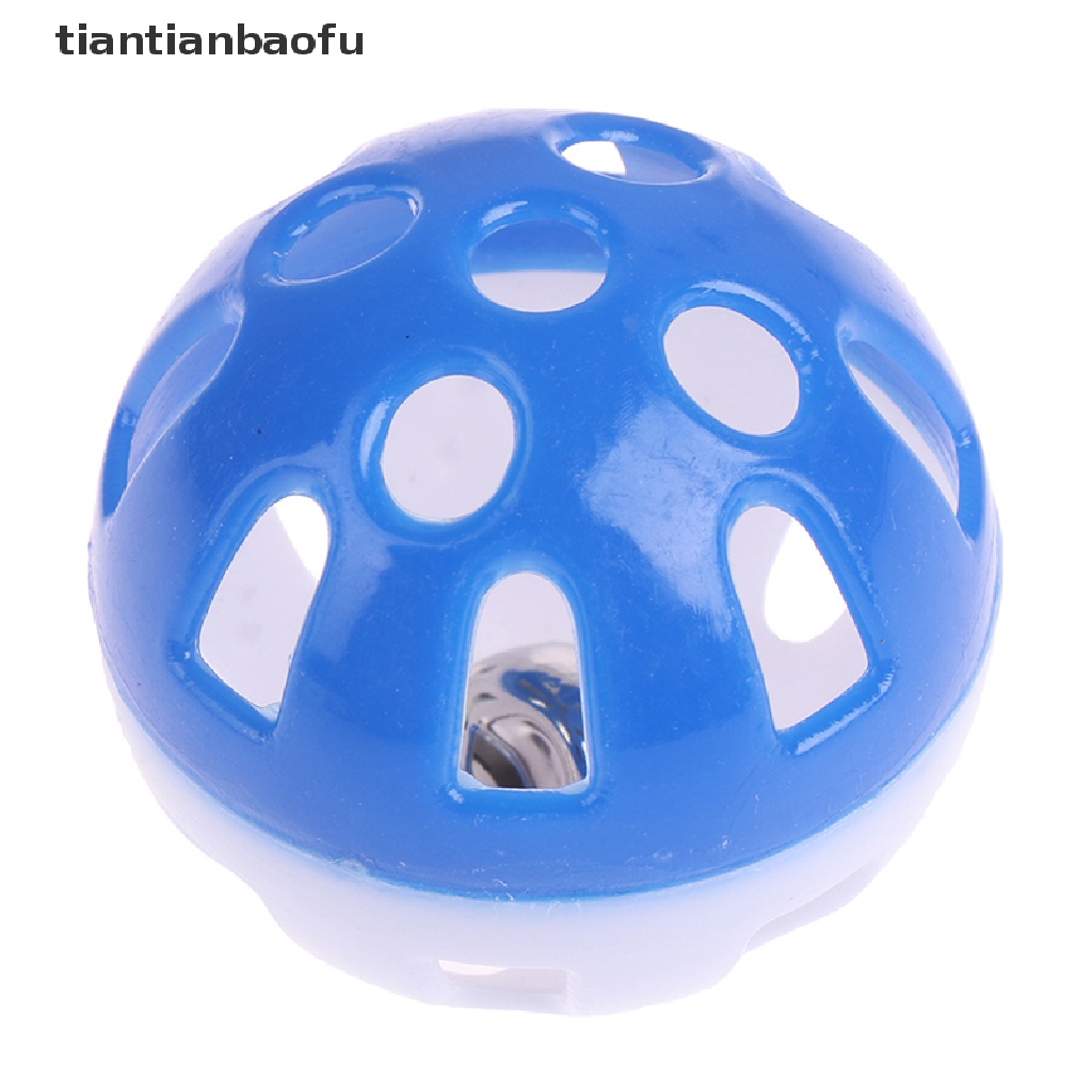 Mainan Kunyah Bentuk Bola Lonceng Model Hollow Untuk Kandang Burung Beo Cockatiel Kucing Peliharaan