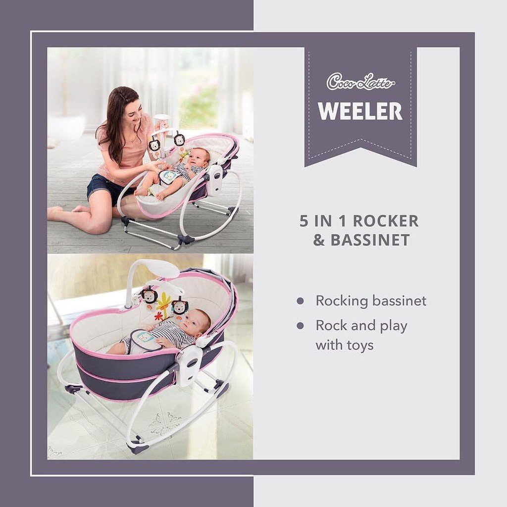 Cocolatte Weeler 5 in 1 Rocker &amp; Bassinet