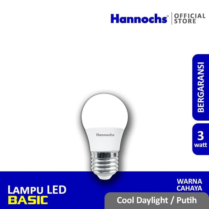 HANNOCHS Lampu Led Basic 3 Watt - Garansi 1 Tahun