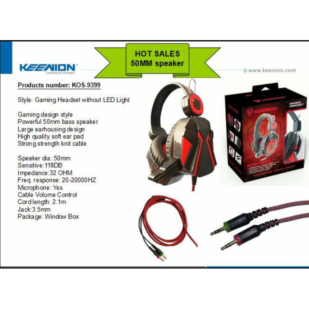 Headset Keenion KOS 9399