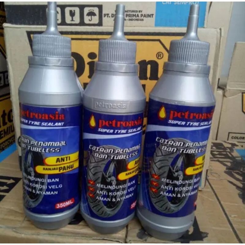 cairan penambal ban tubles tubbless cairan anti ranjau paku petroasia 350ml Petroasia