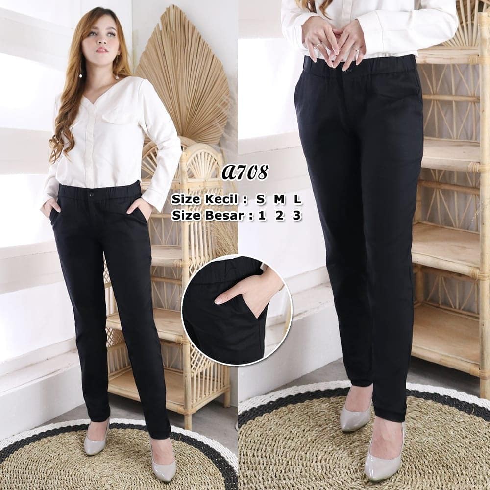 [BERRY PANTS] CELANA KANTOR WANITA/ CELANA CASUAL WANITA/ COTTON STRETCH