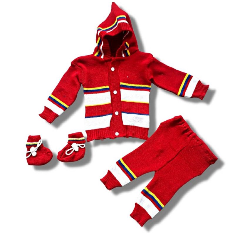 BAJU BAYI SET / BAJU BABY 3 IN 1 / BAJU BAYI MURAH / JAKET BAYI RAJUT / JAKET BAYI MURAH-3