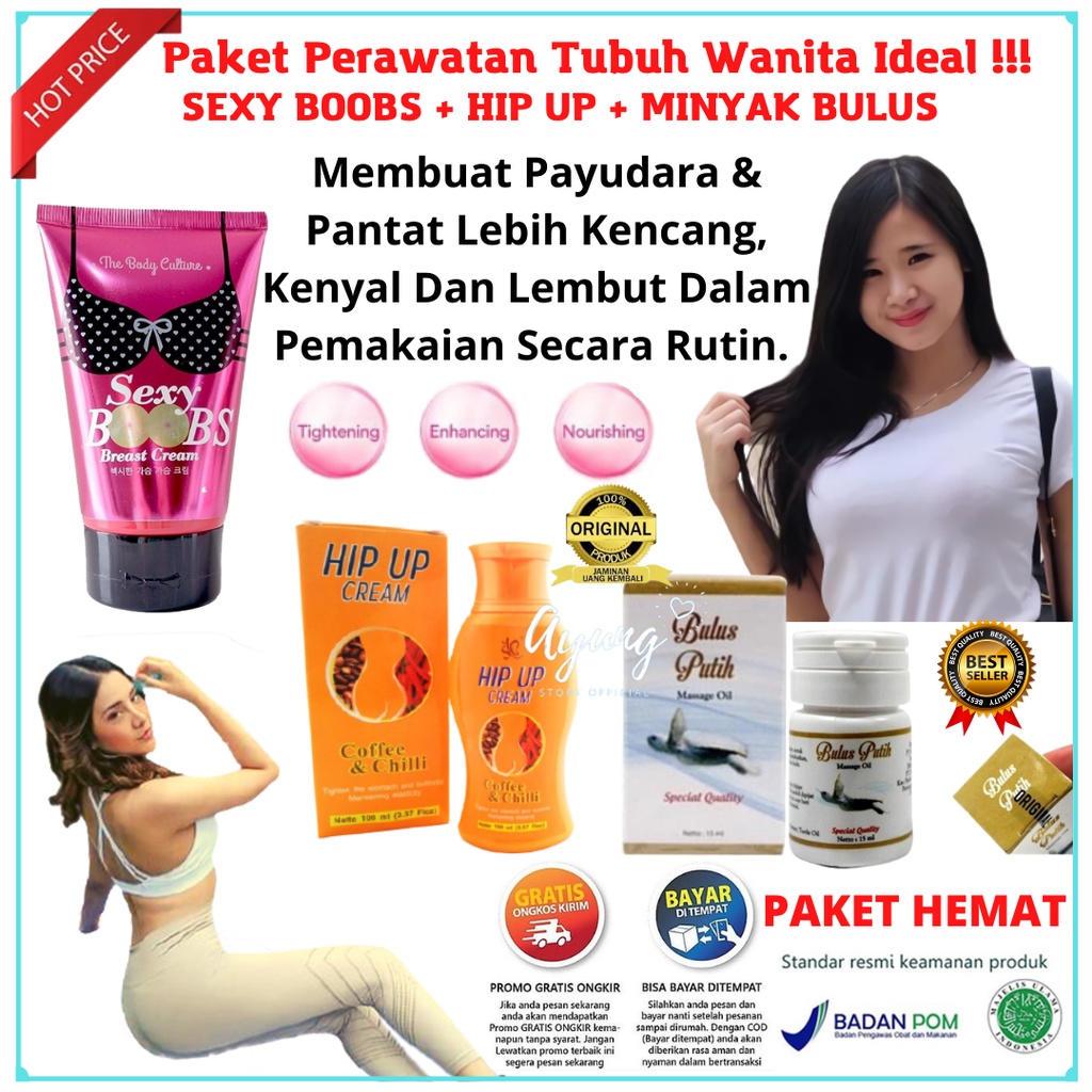 [COD] PAKET KRIM CREAM OBAT PEMBESAR PENGENCANG MENAIKKAN PAYUDARA BOKONG SEKSI INDAH CANTIK SEXY BO