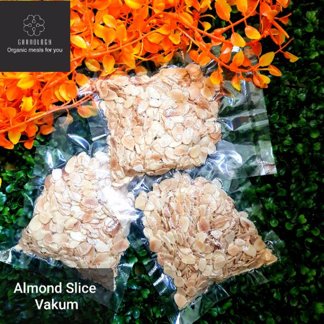 

MAKANAN SIAP SAJI, PELENGKAP MAKANAN, Roasted Almond Slice / Kacang Almond Slice Oven (100 gram)(Kemasan Vakum)