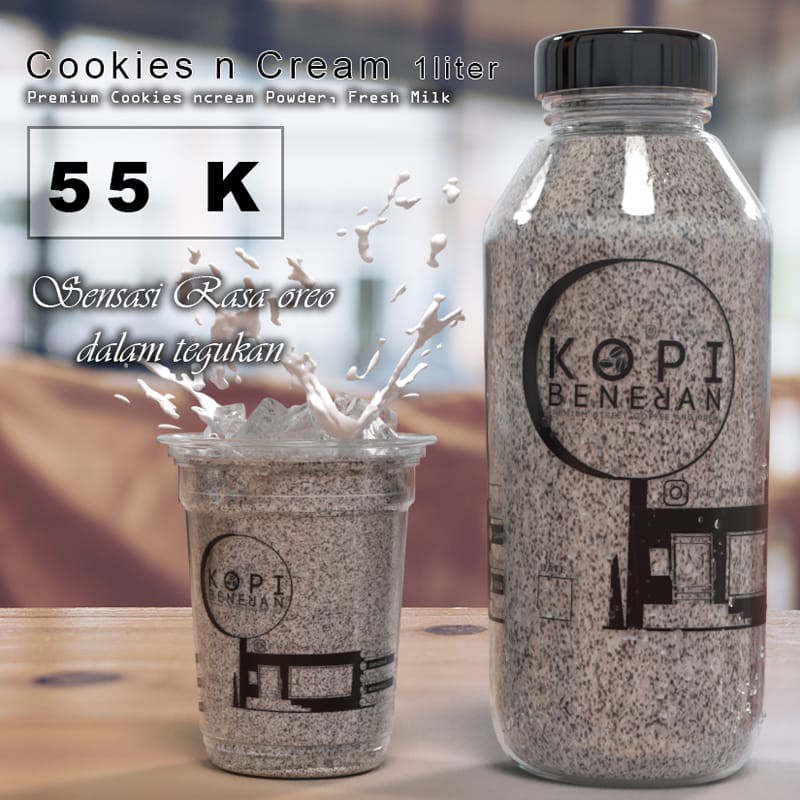 

Kopi Beneran Cookies n Cream (non coffee) 1 Liter