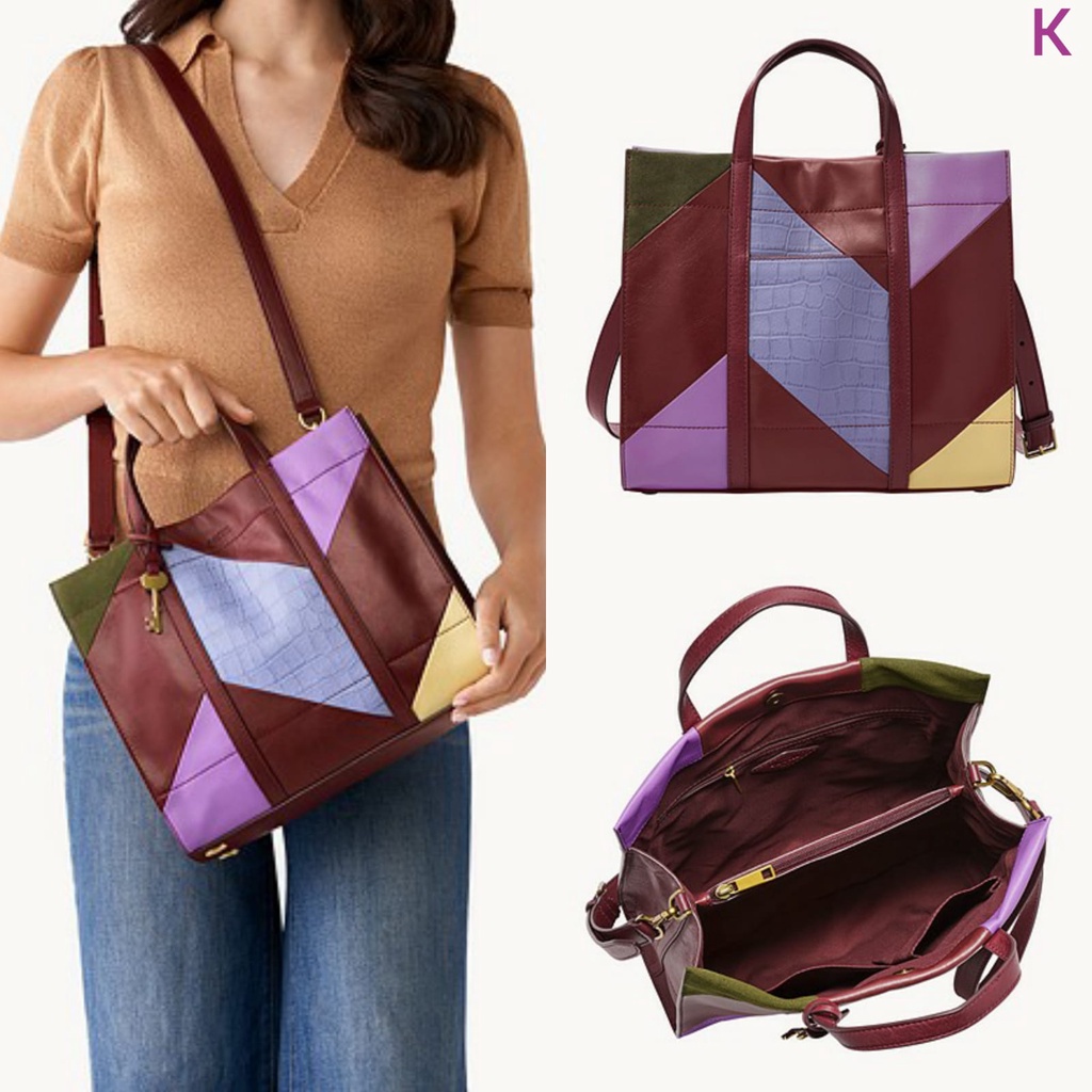 TasFossilOriginal Carmen Shopper Patchwork New Original