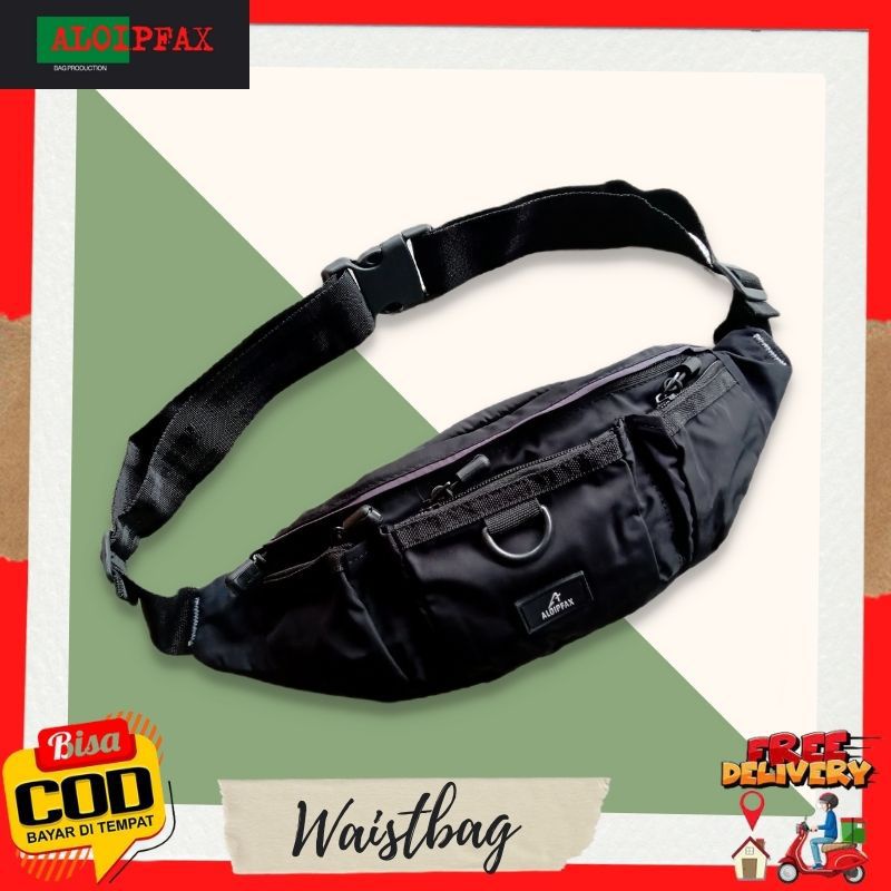 TAS WAISTBAG TAS SELEMPANG PRIA WANITA ALOIPFAX  PARASUT ASP 073