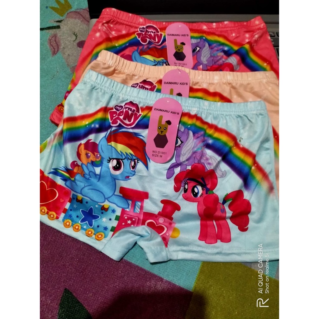 Boxer Anak Perempuan karakter / Celana Dalam pendek anak Perempuan Berkarakter Multi Color