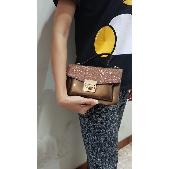 Tas Wanita Fashion Hand Bag Jinjing Selempang Clutch Handbag Pesta Slingbag Import 3332