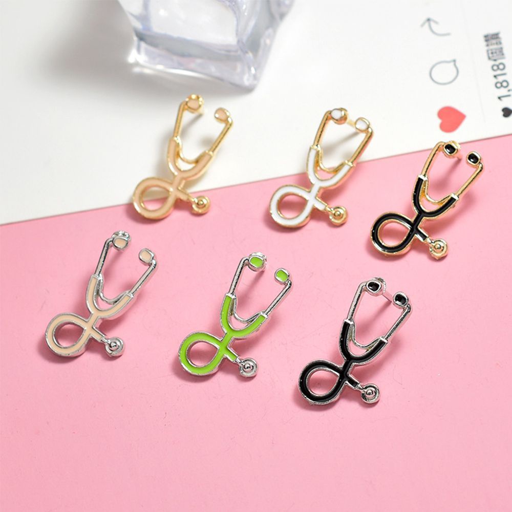 Needway  Fashion Brooch Retro Stethoscope Stethoscope Brooch Enamel Pins Multicolor Jewelry Gifts Doctor Jackets Badge/Multicolor