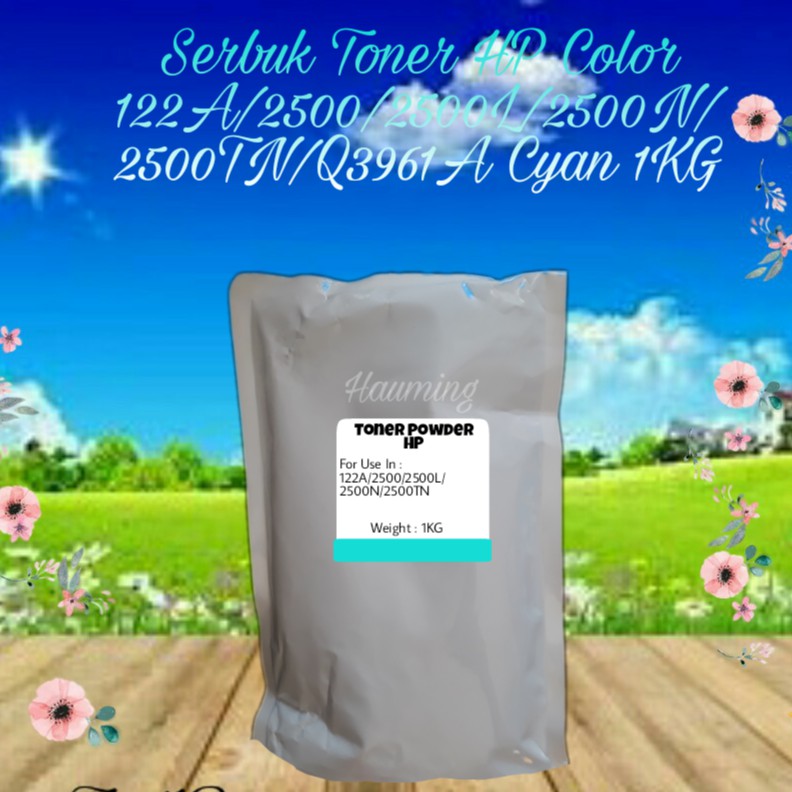 Serbuk Toner Color HP 122A For Use In LaserJet 2500 2500L 2500N 2500TN Q3964A Q3961A Cyan 1kg