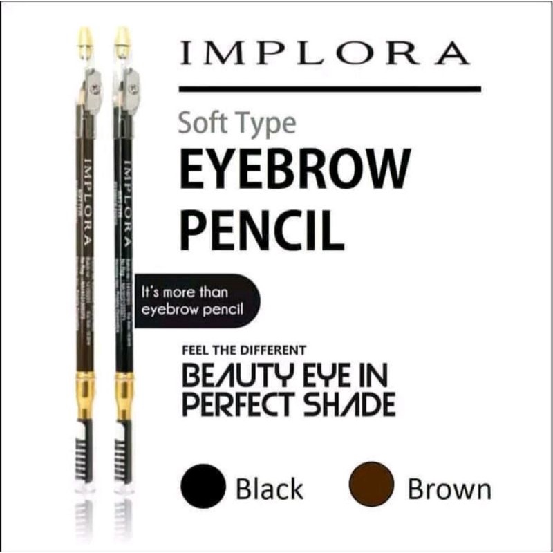 ❤ MYSHARANISHOP ❤ Implora Pensil Alis Coklat Hitam Silver Biru (✔️BPOM)