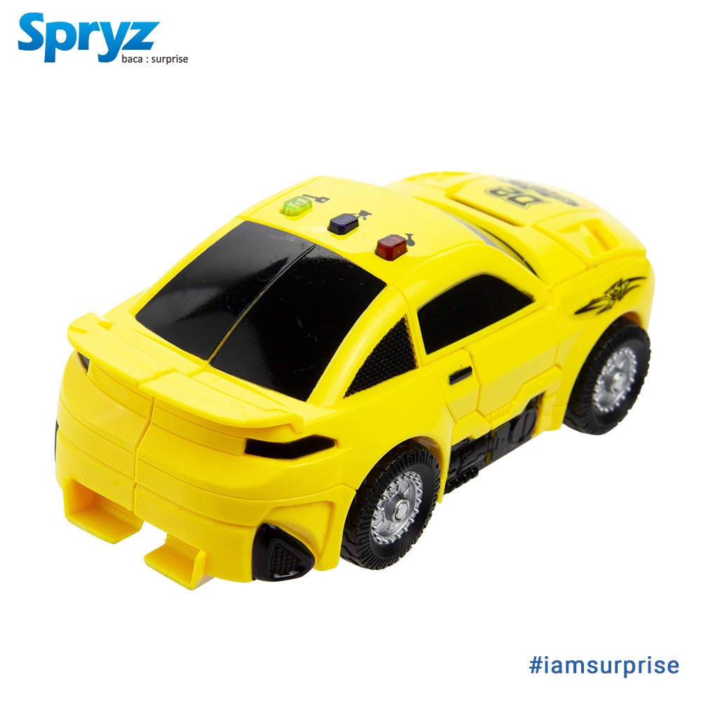 Spryz Revamp Justice Kitt - Mainan Mobil Robot Transformer