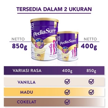 Pediasure triplesure madu vanila coklat 850 gr