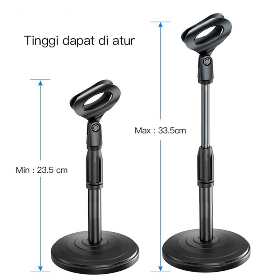 Stand Mic Meja Podium / Stand Microphone L4 Bisa Pendek / Tinggi [kk]