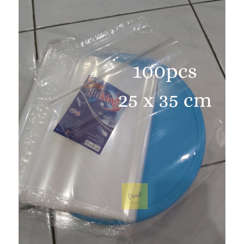 BLUKING Klip PP 25 x 35 CM - Kantong Plastik Klip Sealer Bening (100 pcs)