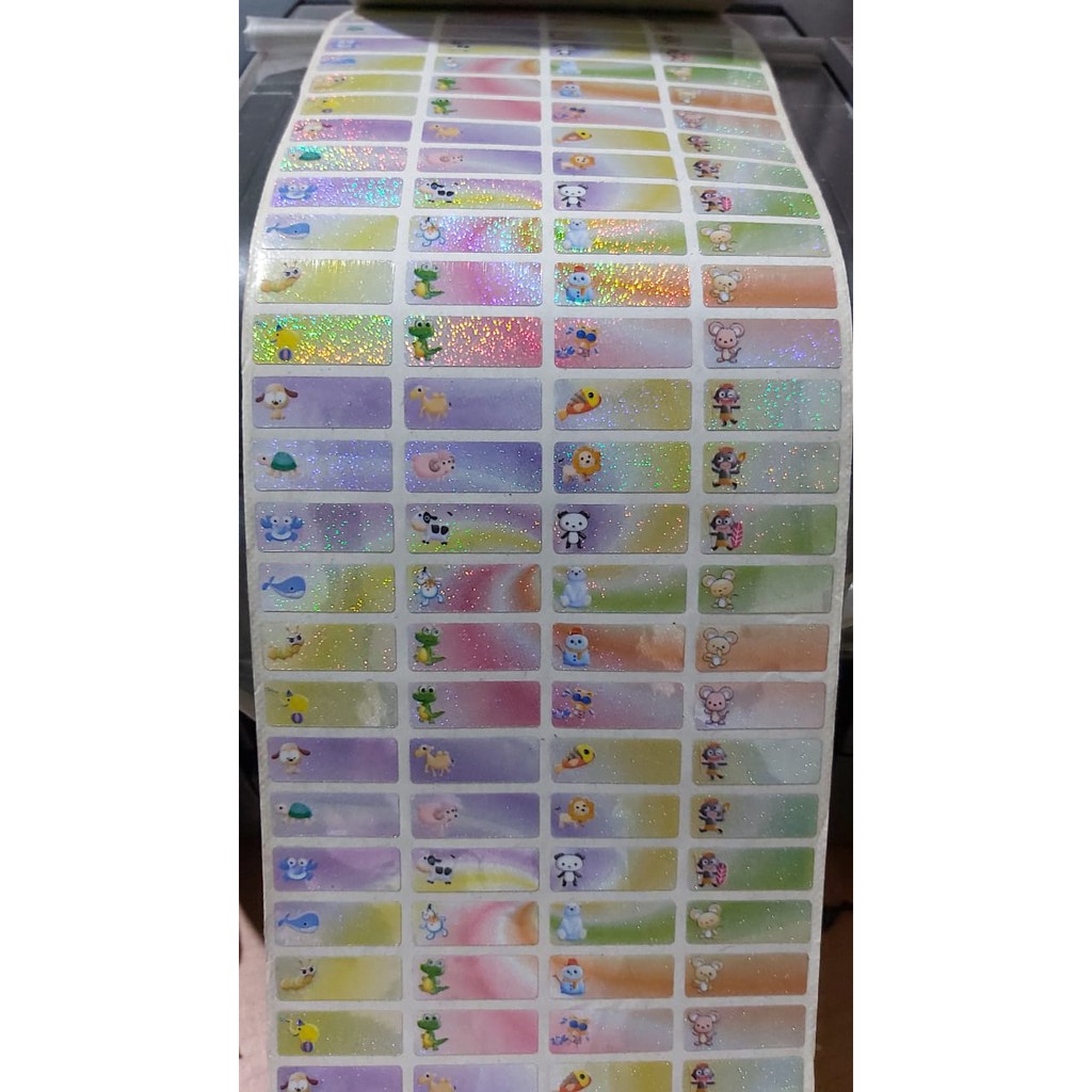 

Stiker Label Nama glitter Anti Air Waterproof Anti Sobek