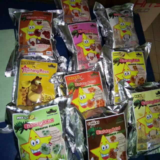 

KERIPIK PISANG BINTANG RASA LAMPUNG/PISANG COKLAT 200 GRAM MURAH BERKUALITAS