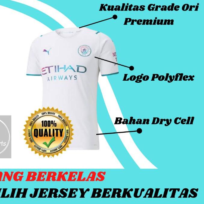 ☝ Jersey Man_Chester City Away 2021 2022 Grade Ori Import Baju Sepak Bola Big Size Jumbo ▼