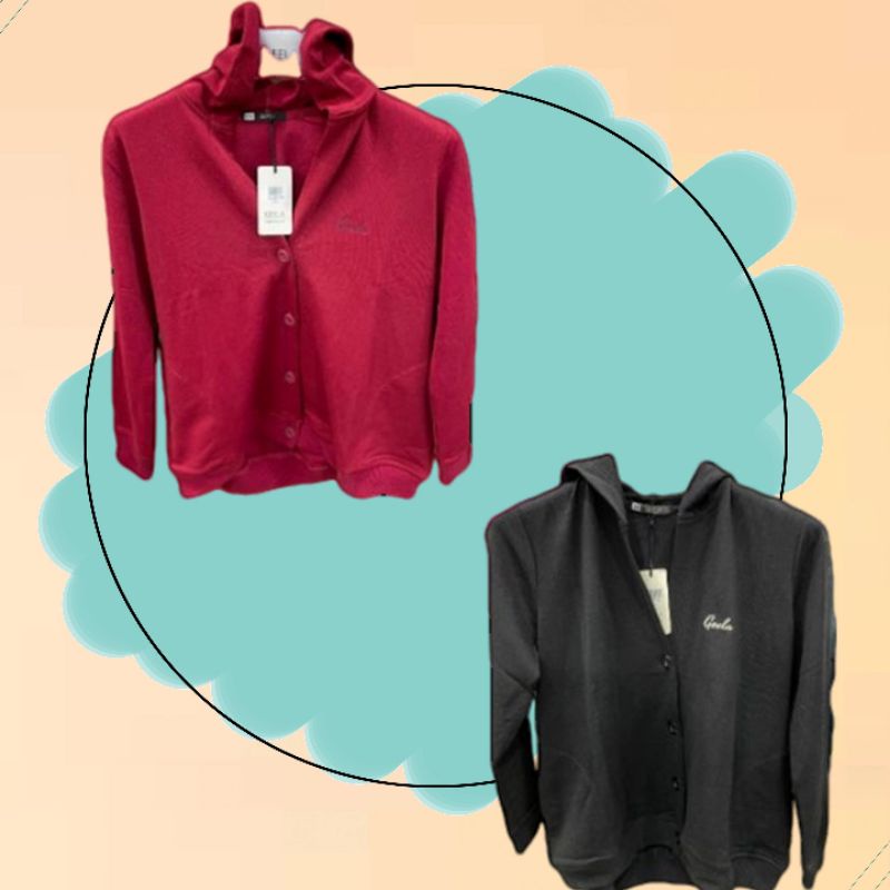 Geela Cardigan Red dan Black