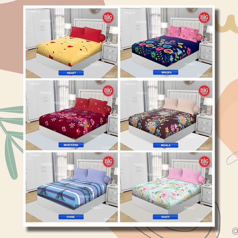 CALIFORNIA Sprei 180x200 /160x200 motif Geo Azela Cheese Hanako heart NARAYA - 180 King 160 Queen SP