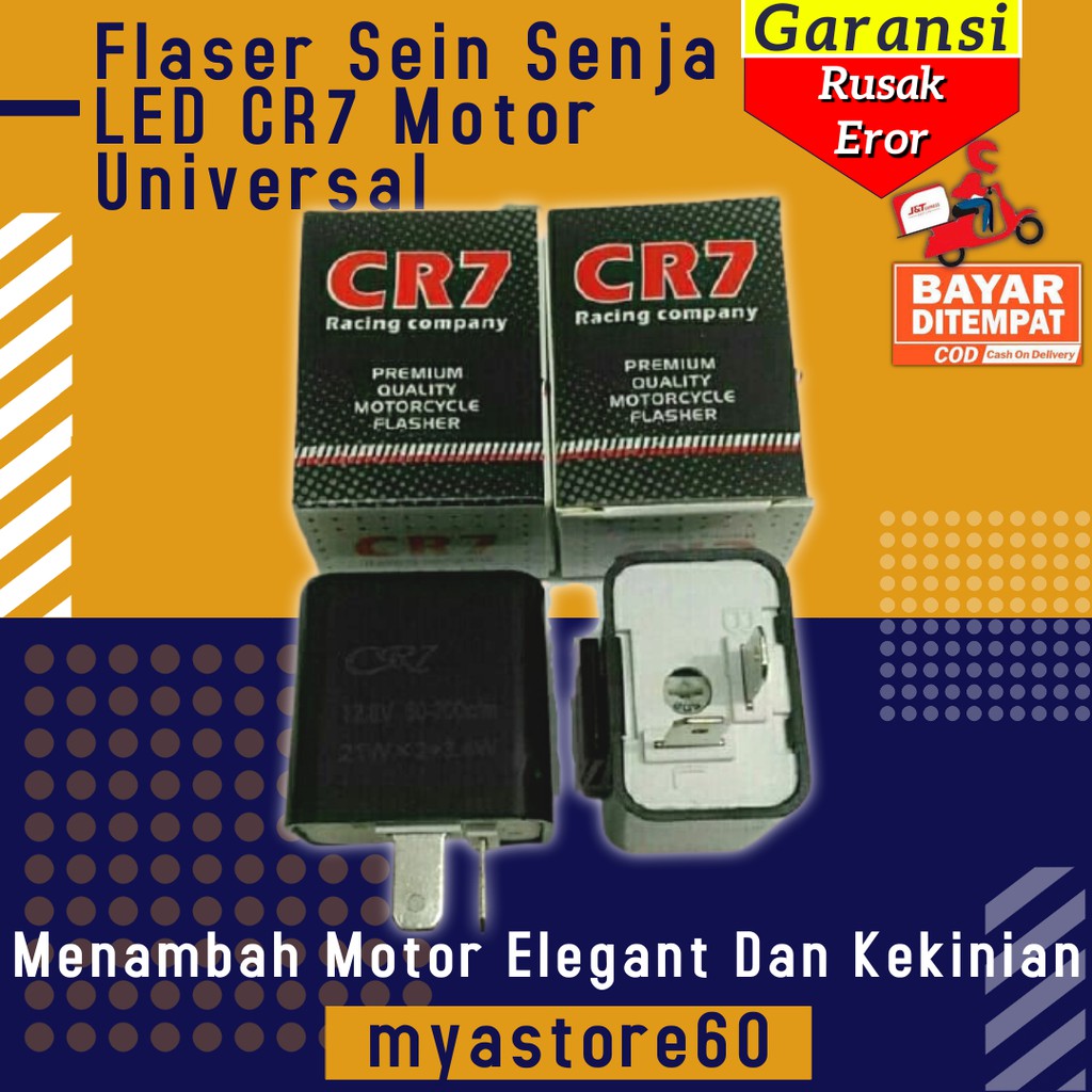 Flaser Lampu Sen Sein Senja Cr7 Cr 7 Berkedip Variasi Aksesoris Motor Universal lampu CR7