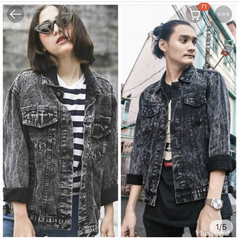 Jaket Jeans Jumbo Snow Black Premium Quality-Snowblack