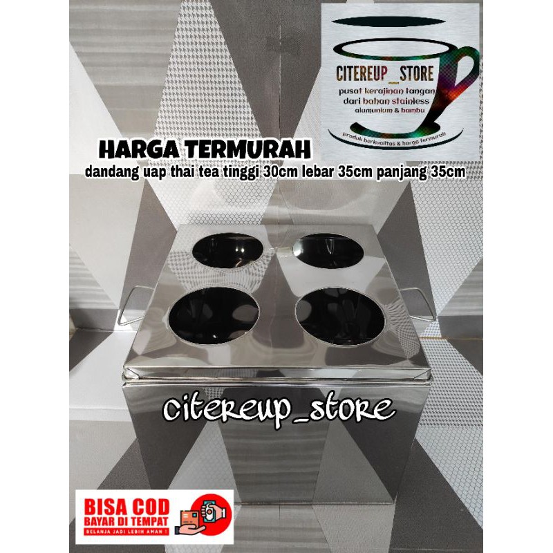 Dandang uap thai tea kotak lubang 4 termurah