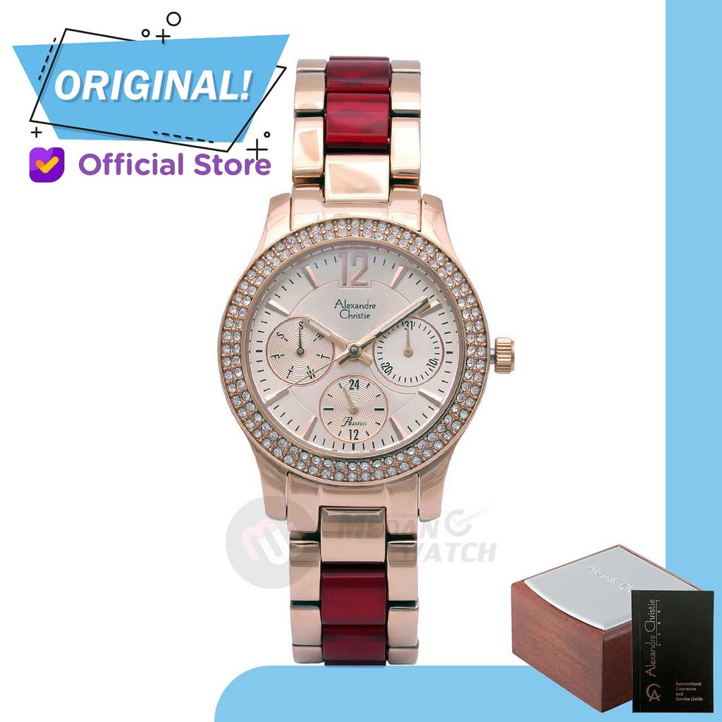 Jam Tangan Wanita Analog Alexandre Christie 2463BF AC2463 AC 2463 BF 2463 BFBRGRGRE Original Garansi