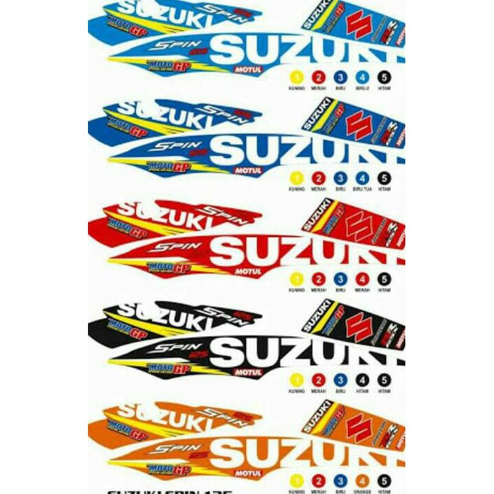 Stiker - Sticker / Striping Variasi Suzuki Spin 125 (EDISI GP)