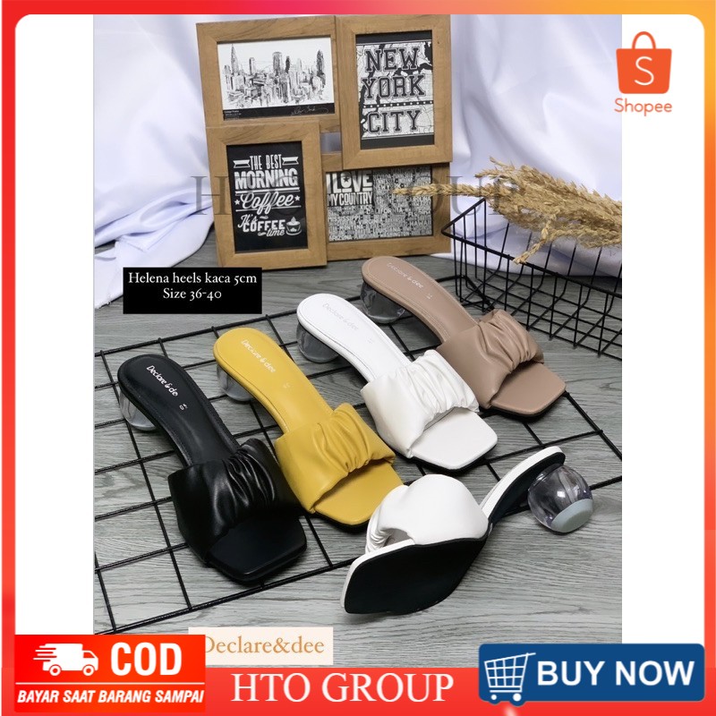 High Heels Kaca , High Heels wanita - HELENA HEELS KACA BULAT 5CM