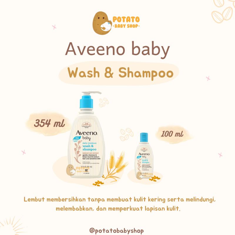 Aveeno Baby Daily Moisture Wash Shampoo - Sabun Mandi Anak