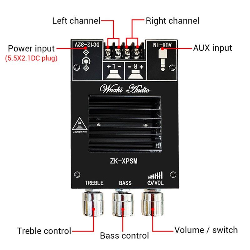 Btsg Mini Amplifier Board Bluetooth-Kompatibel Amplifier Power Amplifier Module