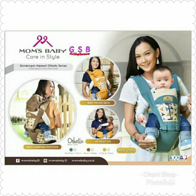 MOMS BABY - Gendongan Bayi Depan Hipseat Othello