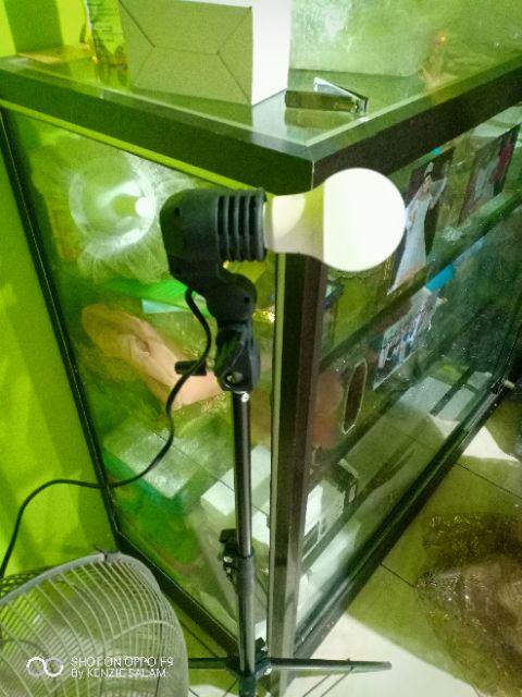 Lamp Holder Single Socket E27 Dengan Dudukan Payung Light Stand