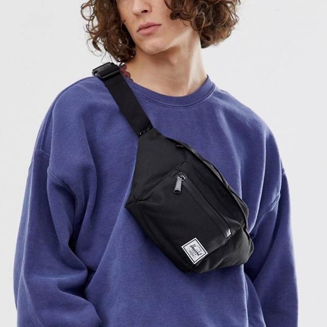 WAISTBAG HERSCHEL SEVENTEEN HIP PACK WAISTBAG BLACK HITAM TAS