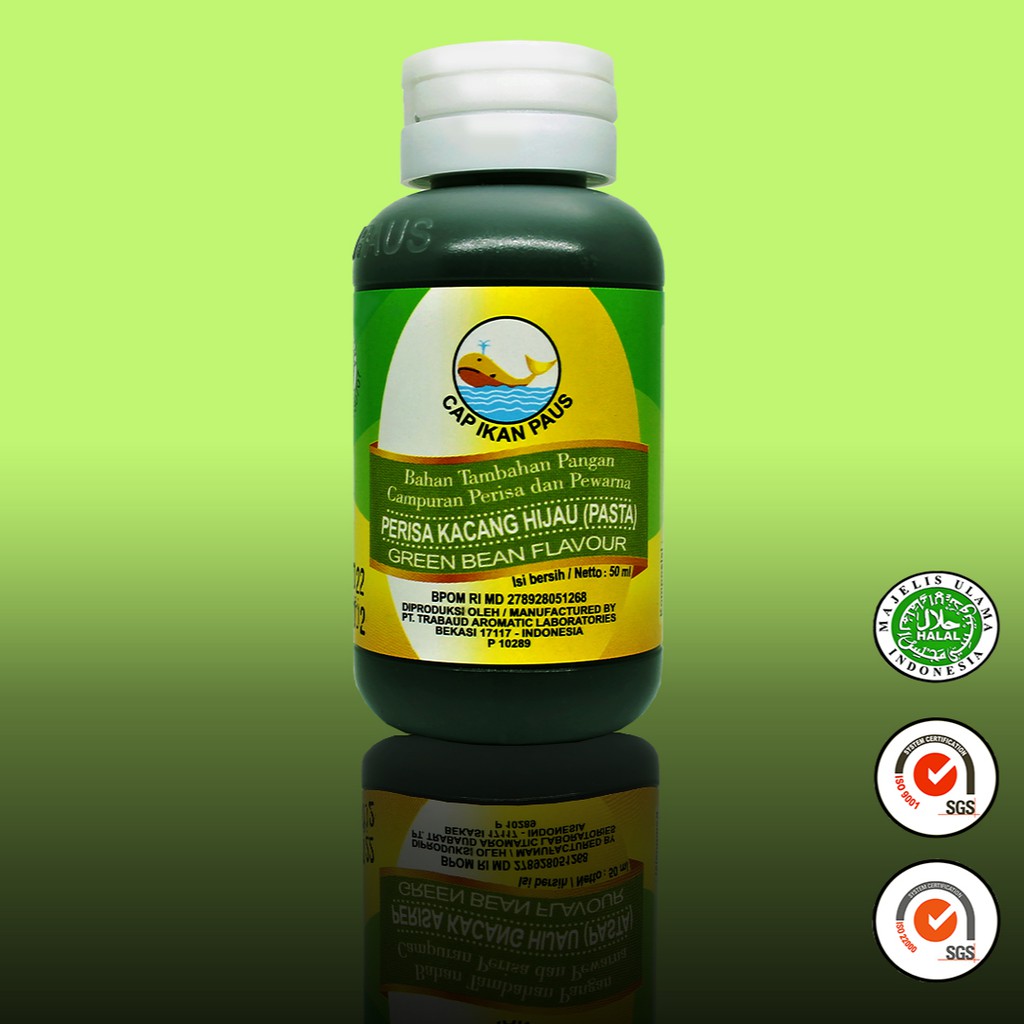 

(Paket 6 Pcs) Perisa Kacang Hijau Pasta Green Beans Flavor Cap Ikan Paus
