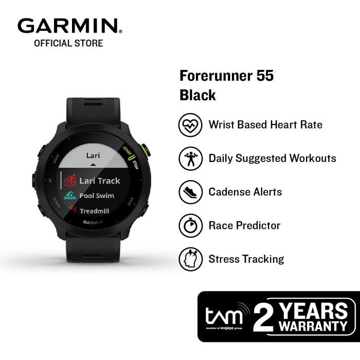 Garmin Forerunner FR55 - Garansi Resmi TAM 2 Tahun