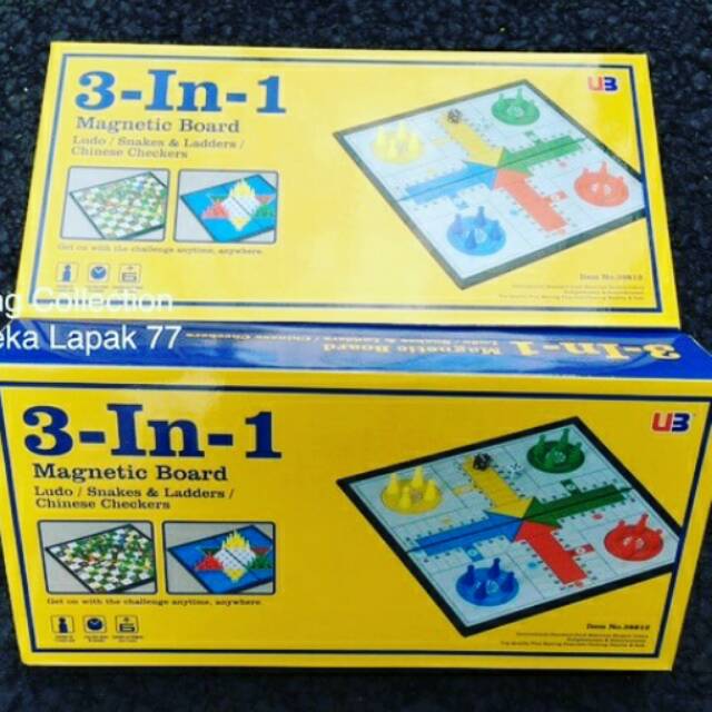 Ludo magnetic board / halma /ulartangga snakeladders