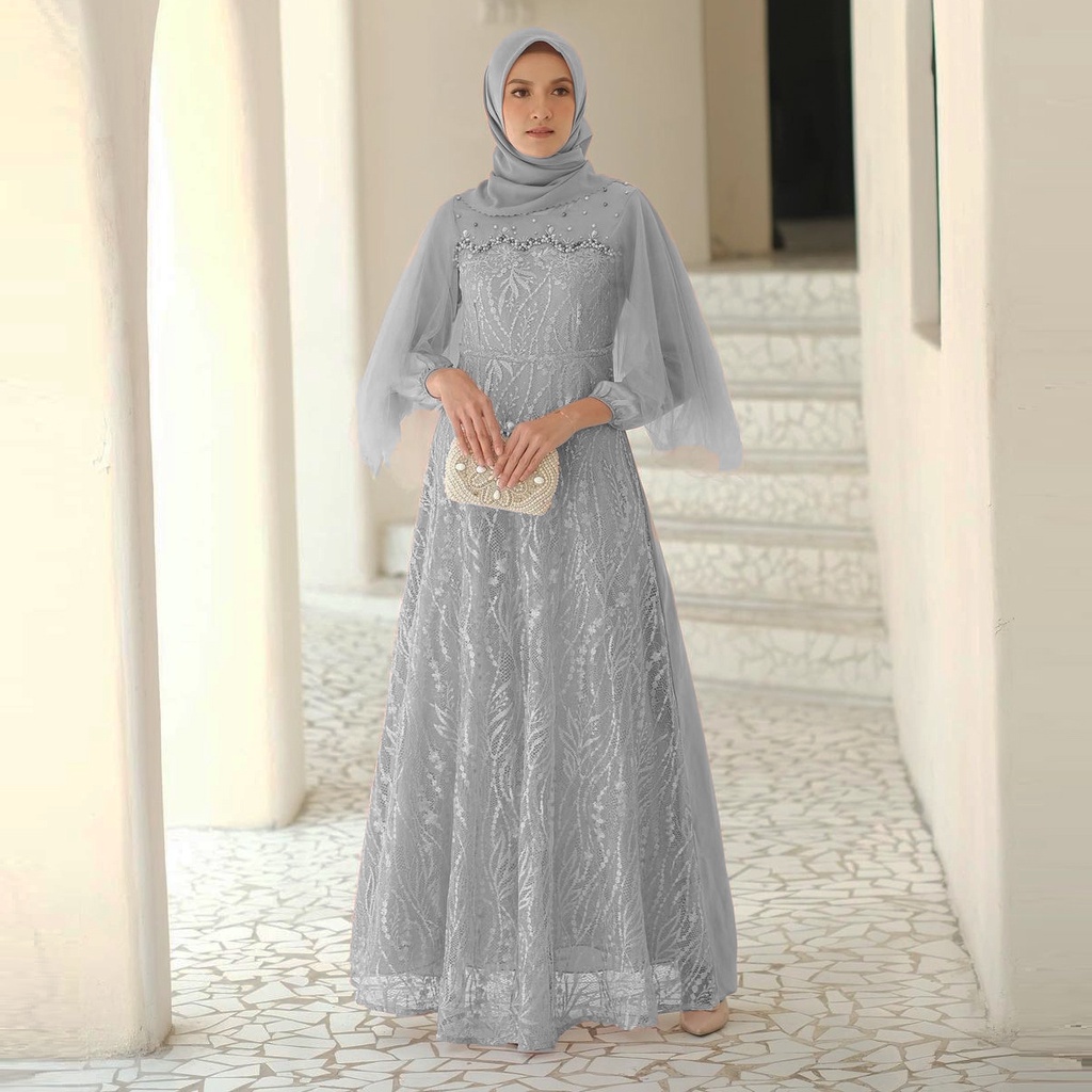 READY JUMBO DAN ALLSIZE | BISA COD MAXI DRESS GAMIS BROKAT LUNA DRESS BRUKAT TULLE KEKINIAN OUTFIT PESTA SERAGAM BRIDESMAID GAMIS BROKAT TILLE DRESS KONDANGAN GAMIS LEBARAN