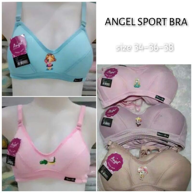 6 PCS/ BH SPORT BRA REMAJA/PELAJAR #ANGEL/Lusinan