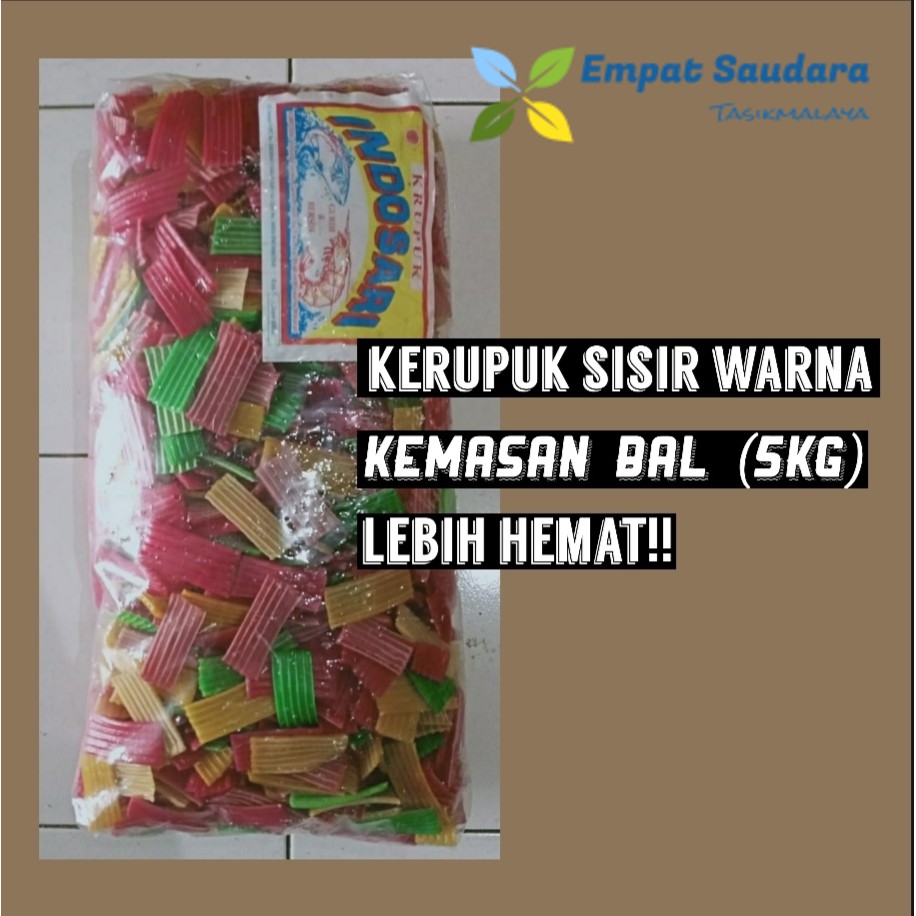 

KERUPUK BAWANG SISIR WARNA MERK INDOSARI KEMASAN BAL