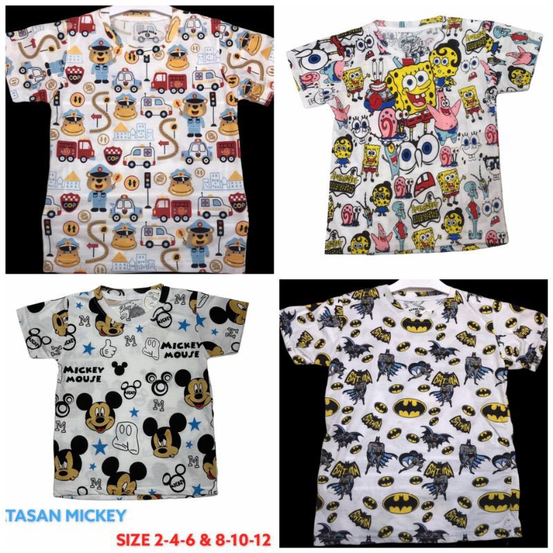 ATASAN ANAK COWOK MOTIF LUCU BAHAN CATOON